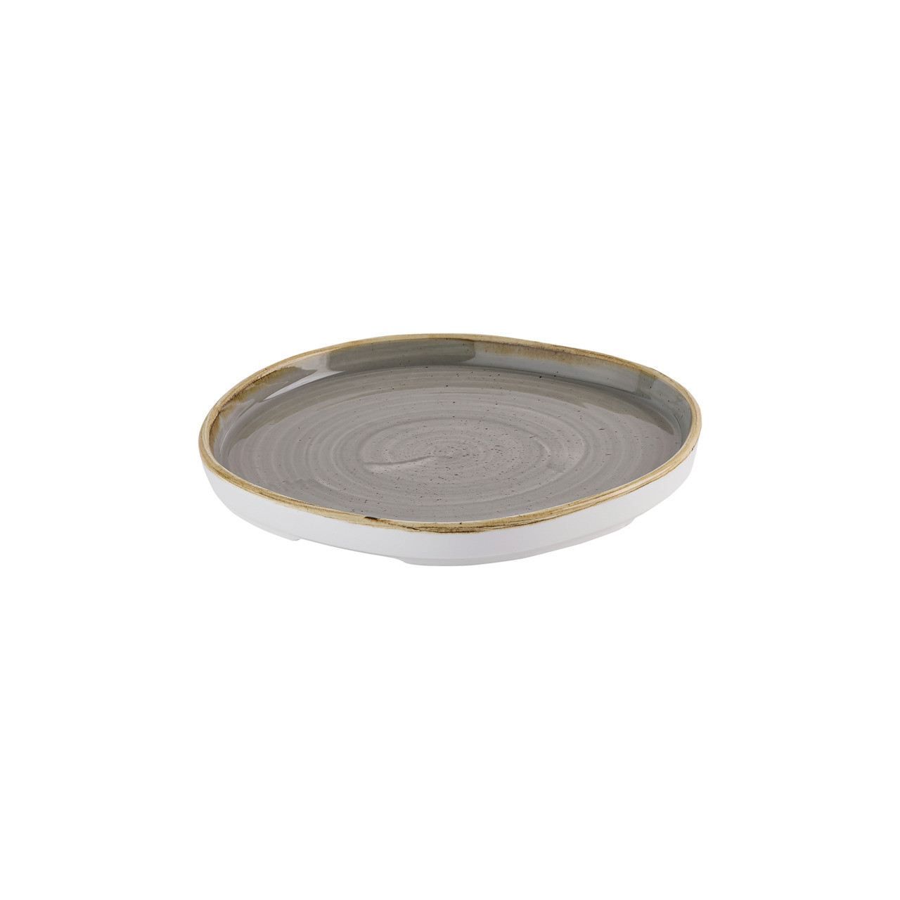 Stonecast, Teller flach mit Steilrand Organic ø 210 mm Peppercorn Grey